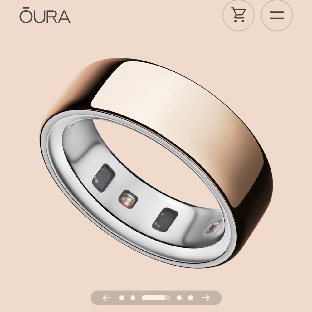 Oura Ring Generation 4 Rose Gold size 8